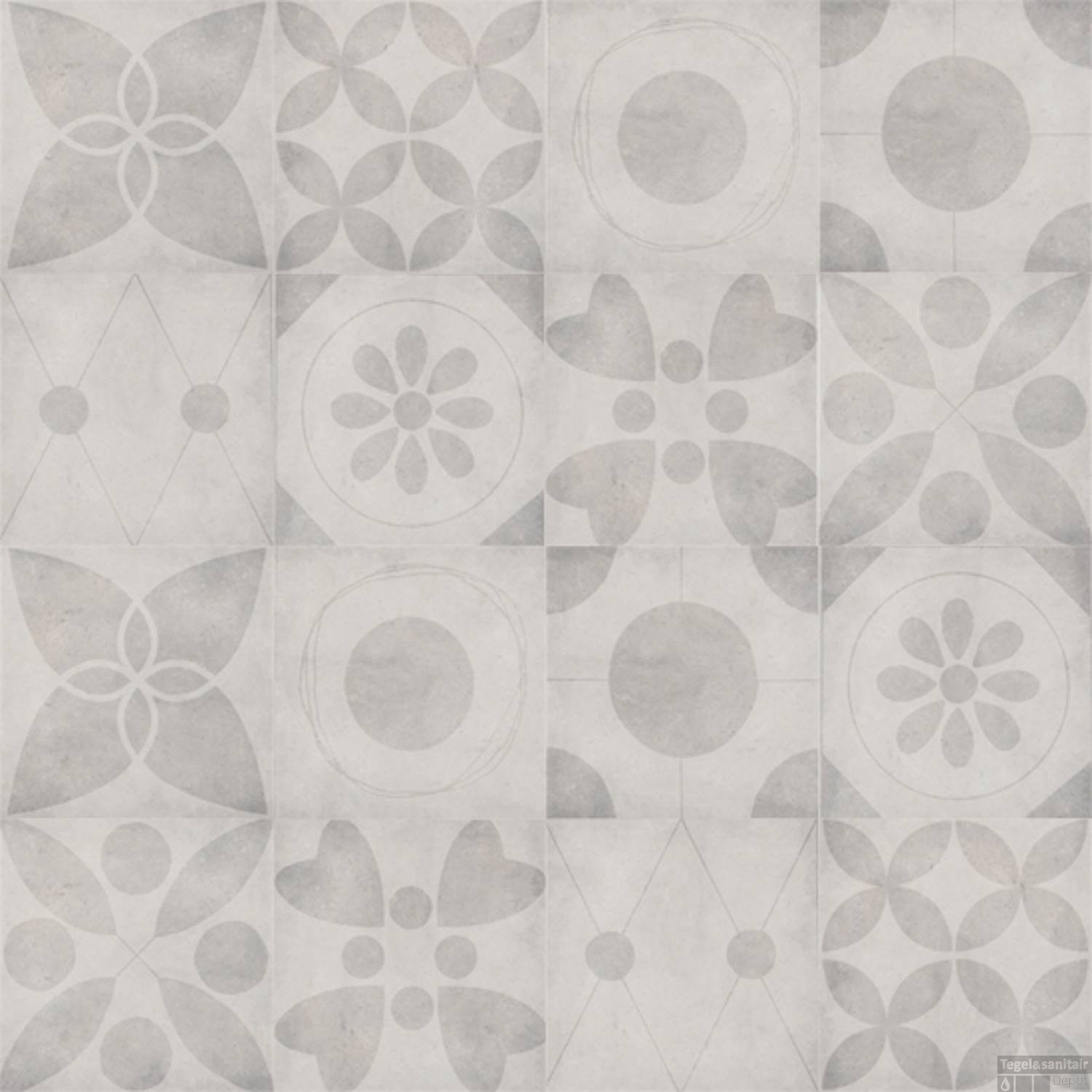 Tegel 200x200 Beige dessin